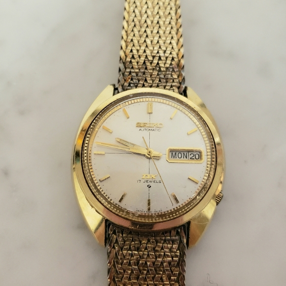 Vintage Seiko Men's Automatic Goldtone Watch 6106-6007 With Mesh Bracelet Runs! - Picture 2 of 12